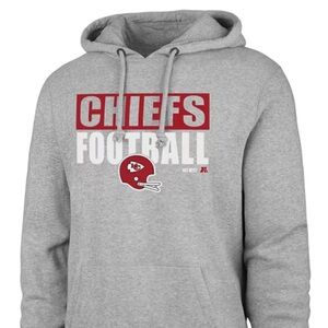 47 Brand Gray and Red Chiefs Hoodie